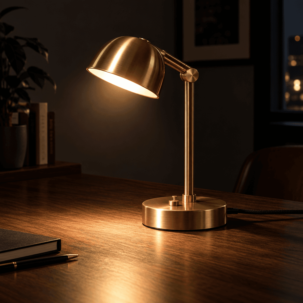 brass desk lamp