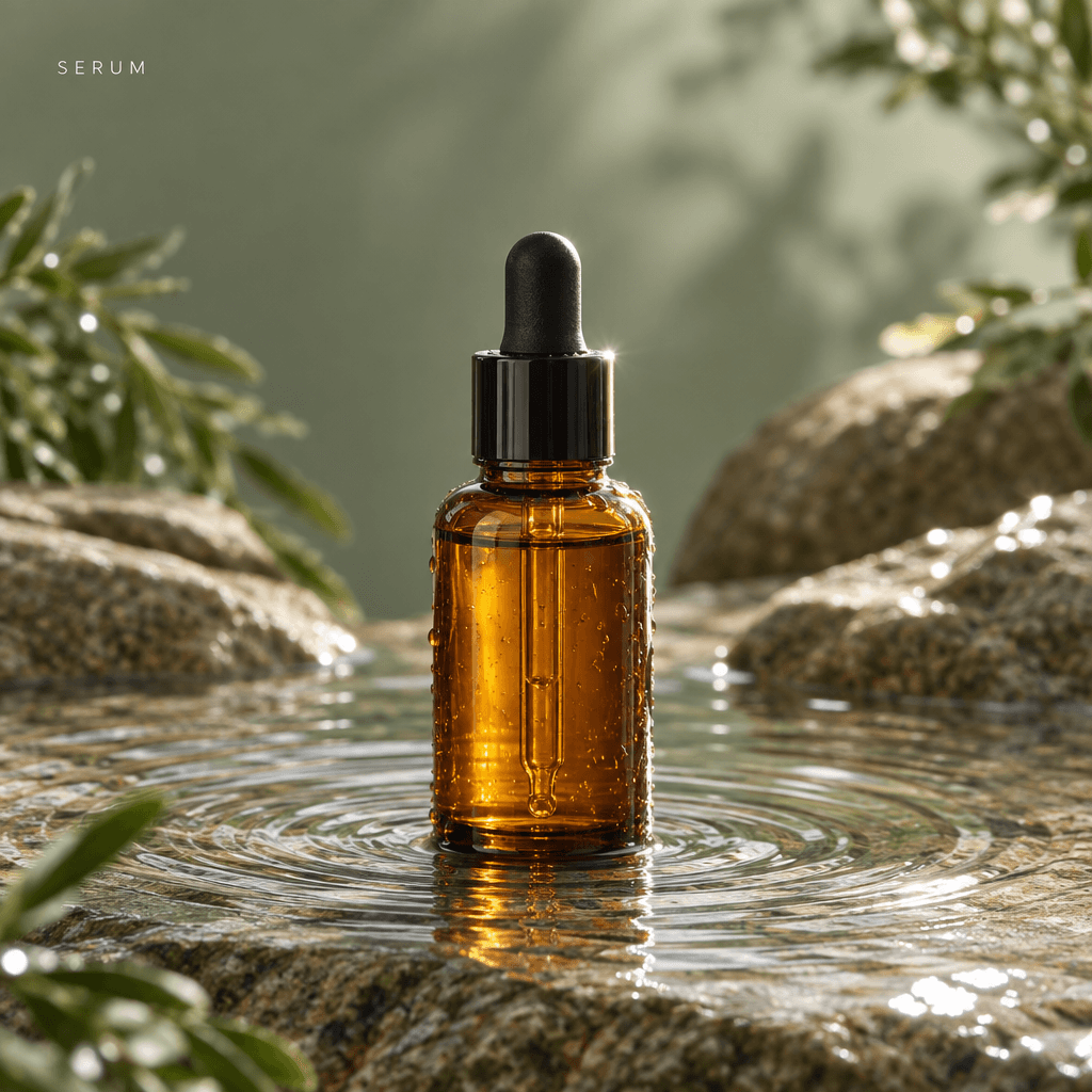 amber glass serum bottle