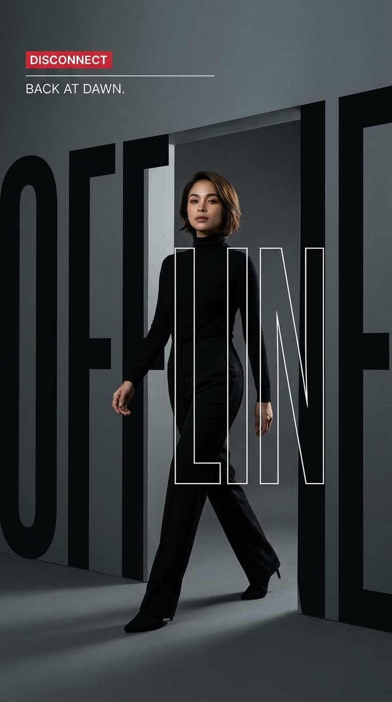 an adult woman in a black turtleneck